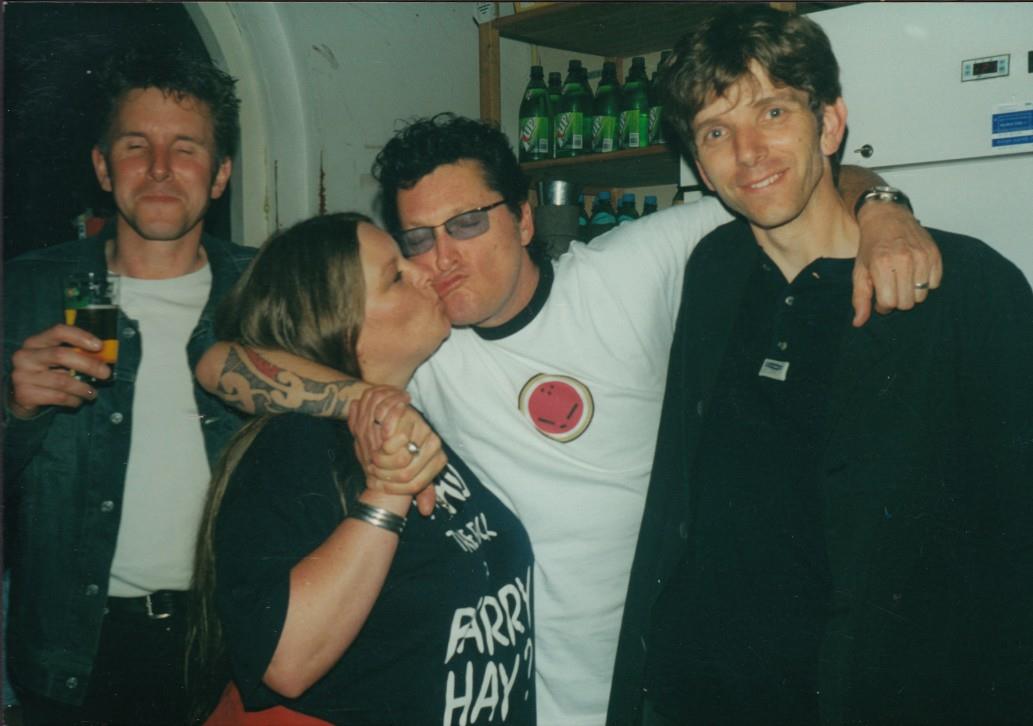 Golden Earring fan Berry Albers backstage at Barry Hay's solo Wormer show